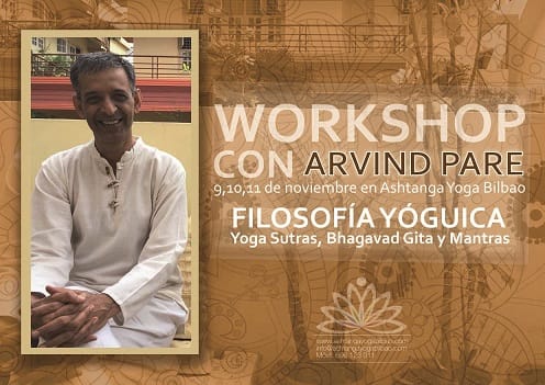 9/10/11 nov: Fin de semana de filosofía de yoga con Arvind Pare.
