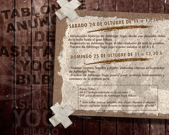24/25 oct: Un fin de semana para dar tus primeros pasos en Ashtanga Yoga.
