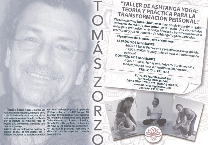 05/06 nov: Ashtanga Yoga: teoría y práctica para la transformación personal.